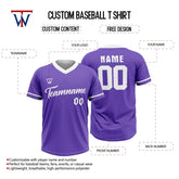 Custom Purlpe-White Throwback Baseball Jersey